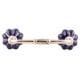 Navy Blue With Silver Line Medium Ceramic Bridge Handle